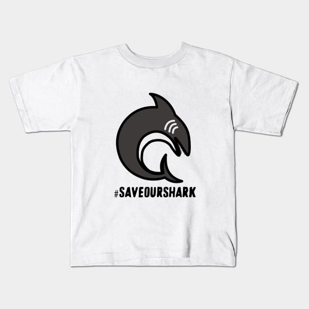 Save Shark T-Shirt Kids T-Shirt by nuruldewis